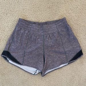 lululemon gray hotty hot 4’ shorts (Size 8)